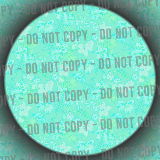 Pastel Flowers - Green