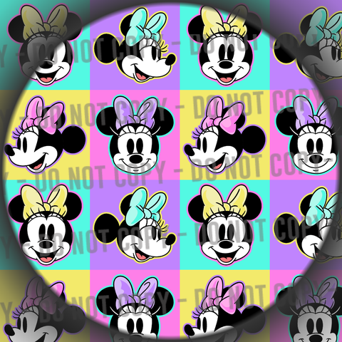 Pastel Mouse Bow Checks