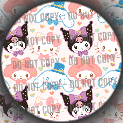 Pastel Pink Kitty & Friends