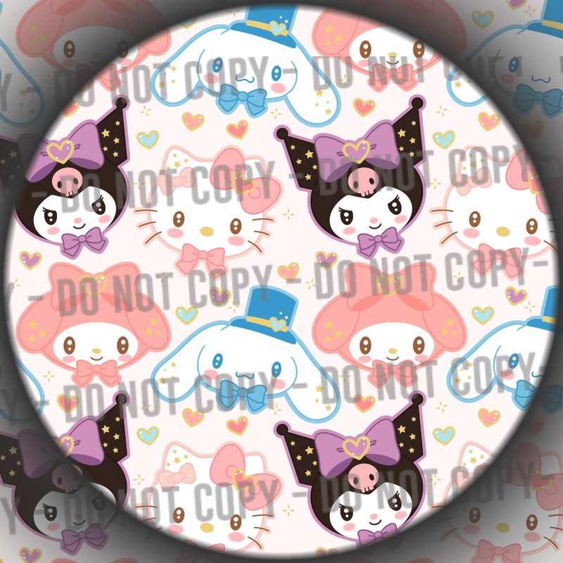 Pastel Pink Kitty & Friends