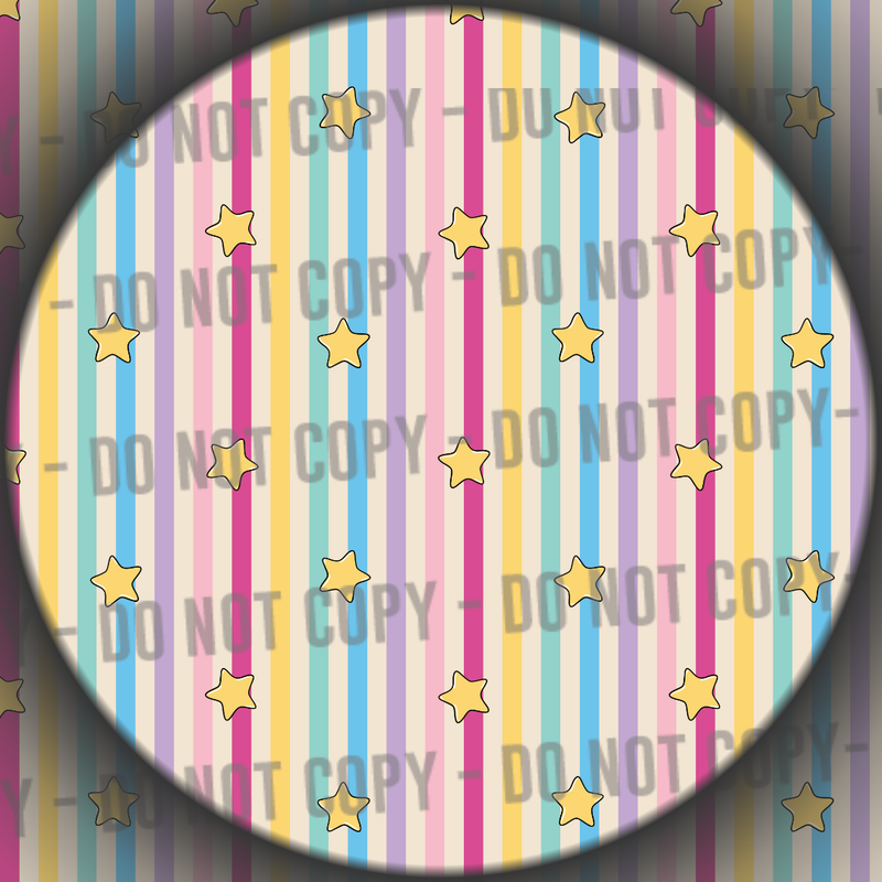Pastel Stripes With Stars