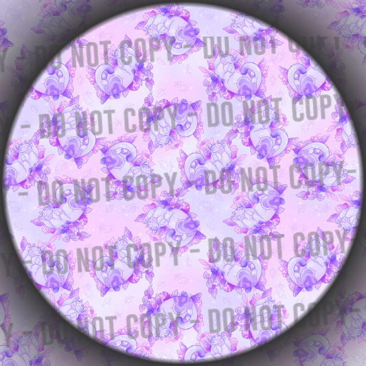 Pink And Purple Floral Cat