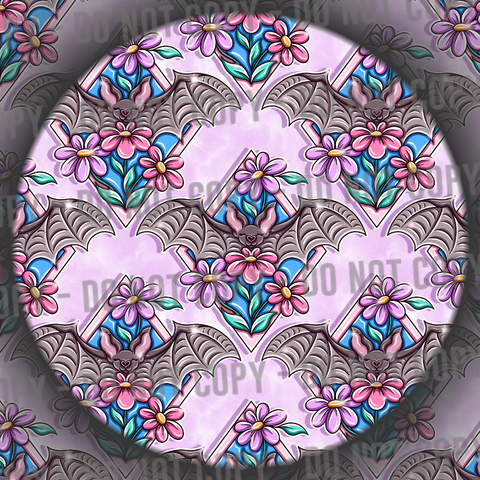 Pink Floral Bats