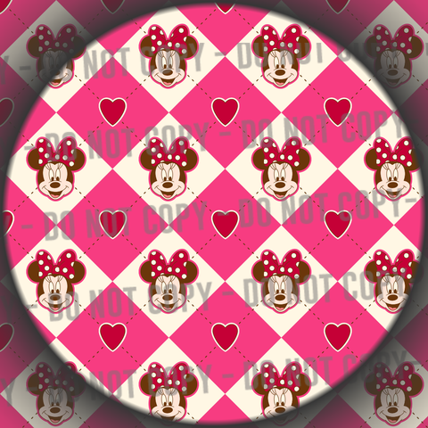 Pink Heart Mouse Diamonds