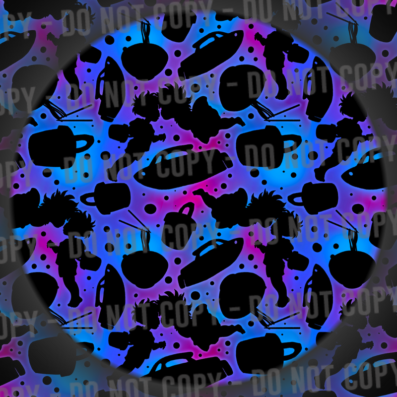 Ponyo Silhouette - Purple Galaxy