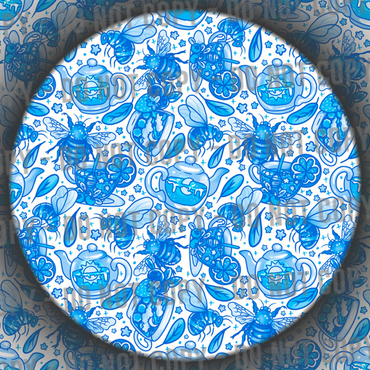 Porcelain Bees & Tea - Blue & White