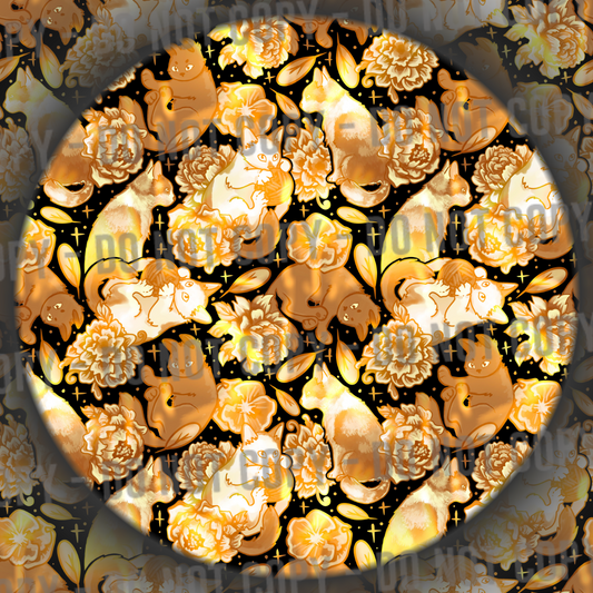 Porcelain Cats - Orange