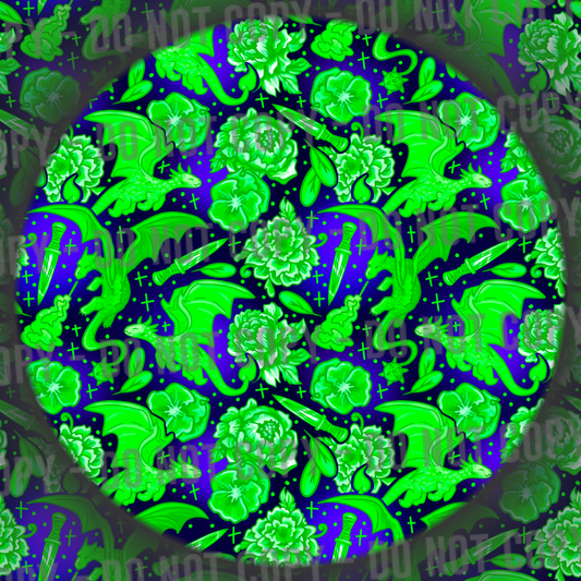 Porcelain Dragons - Green Glow