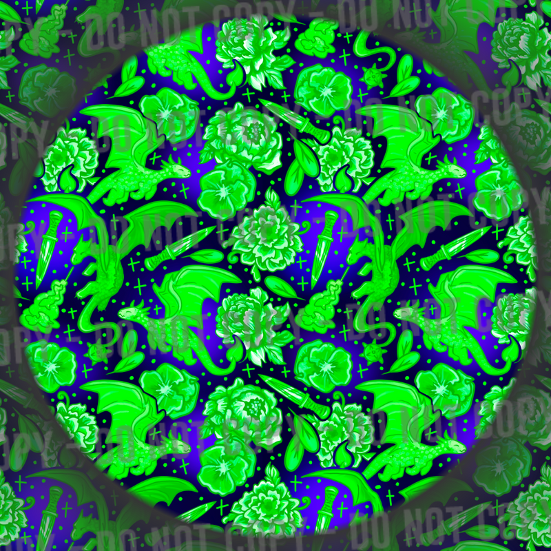 Porcelain Dragons - Green Glow