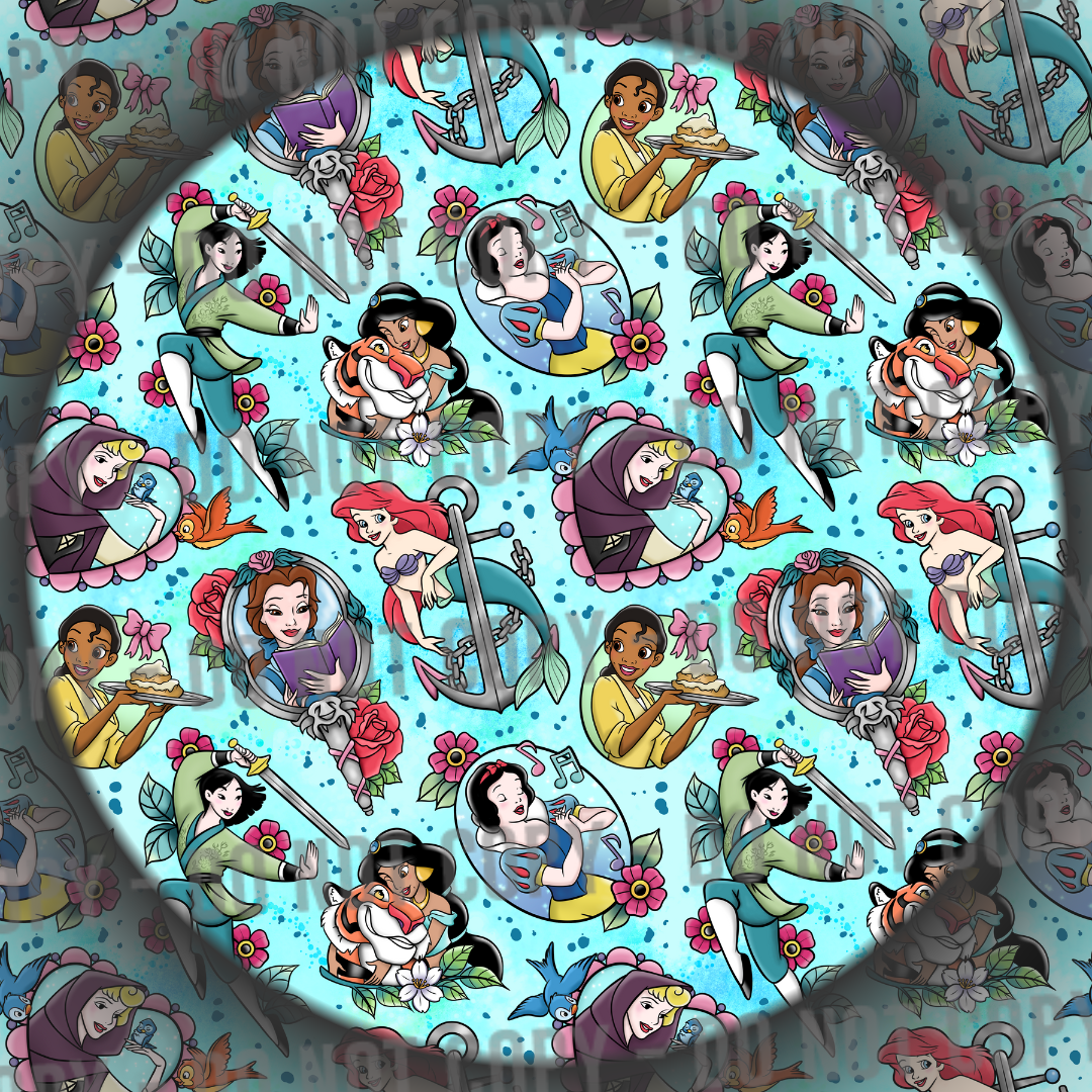 Princess Tattoos - Blue
