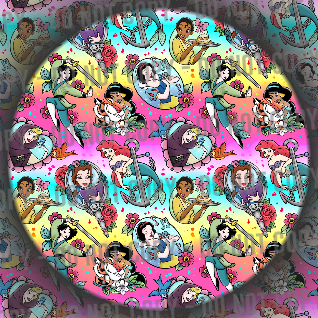 Princess Tattoos - Rainbow