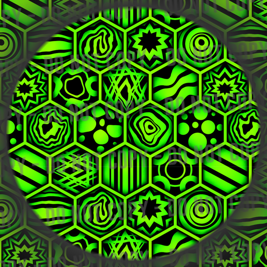 Psychedelic Beehive - Neon Green