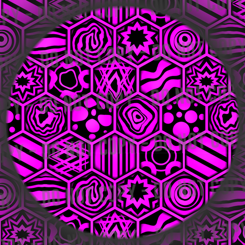 Psychedelic Beehive - Neon Pink