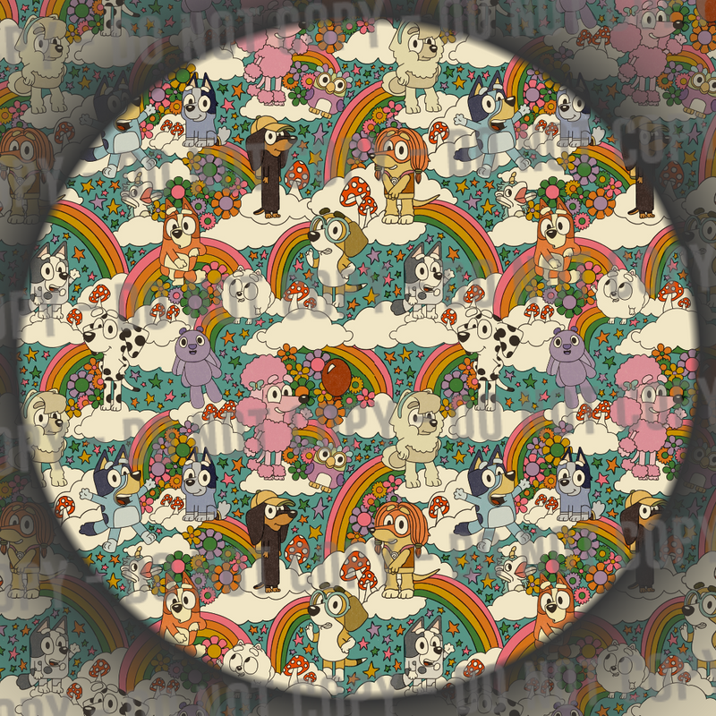 Rainbow Dogs – Bright Blue