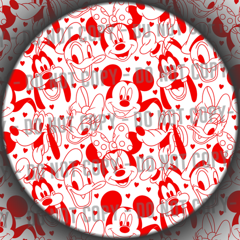 Red Valentines Mouse & Friends