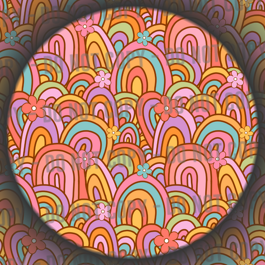 Retro Groovy Rainbows