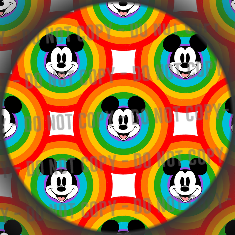 Retro Rainbow Mouse Circles - 1