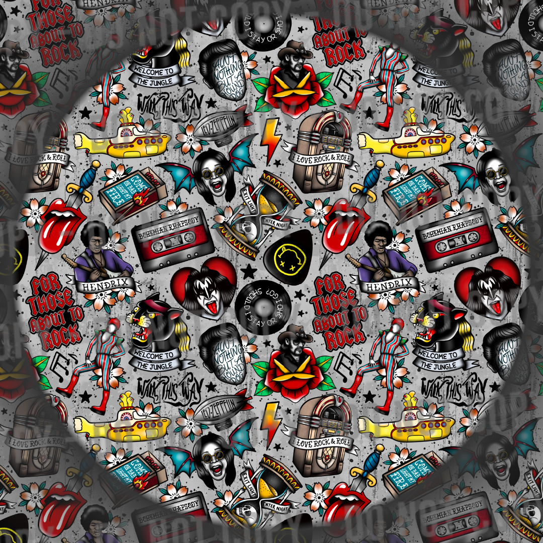 Rock & Roll Tattoos - Grey