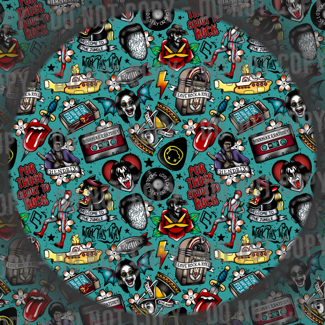 Rock & Roll Tattoos - Teal