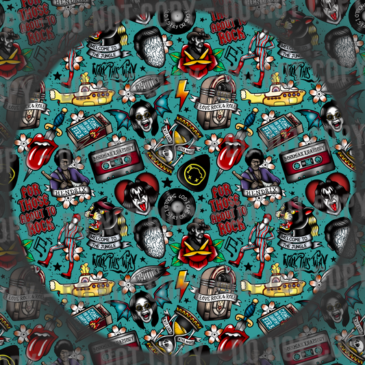 Rock & Roll Tattoos - Teal