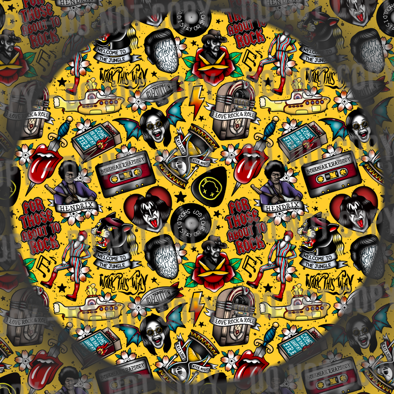 Rock & Roll Tattoos - Yellow