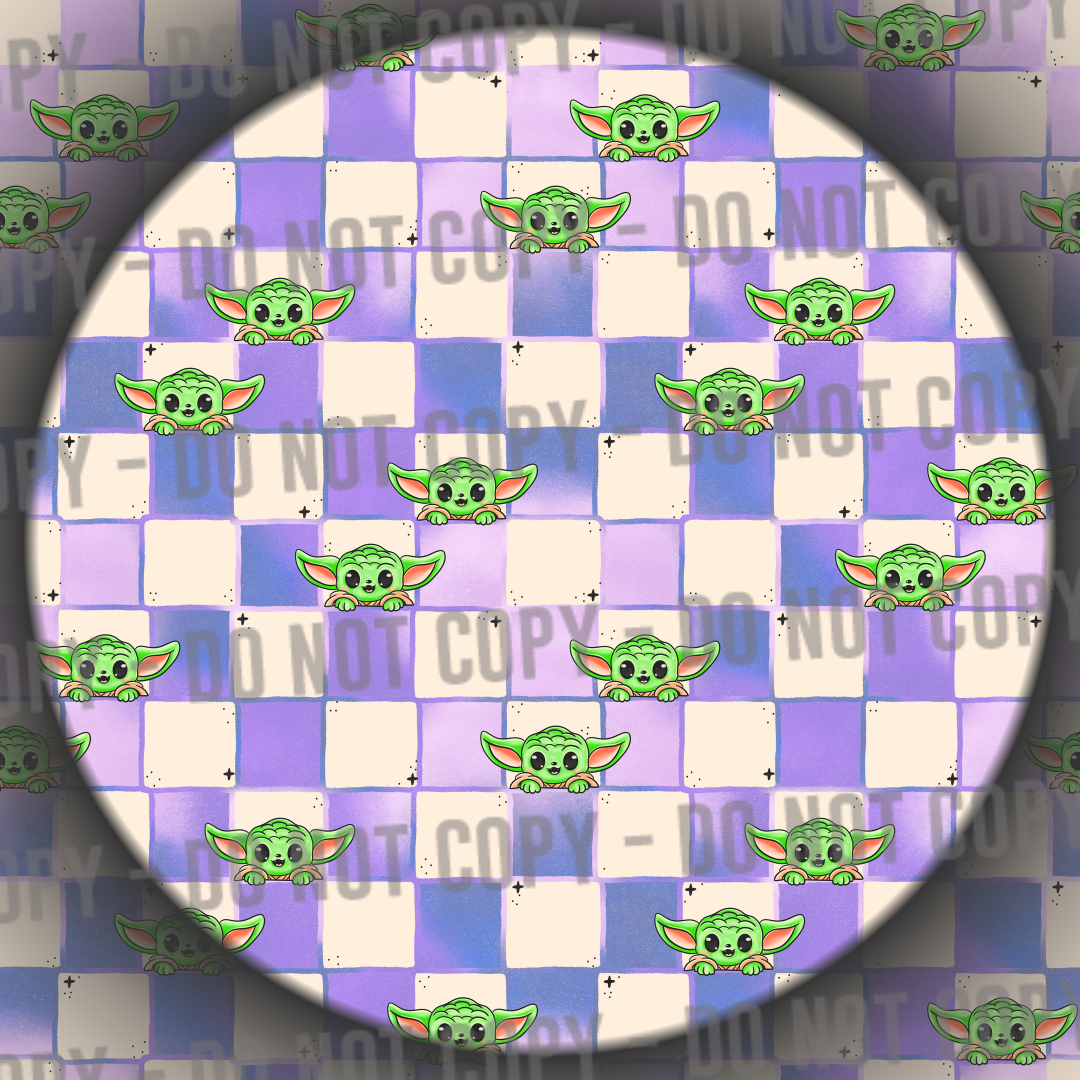 Space Checks - Purple & White