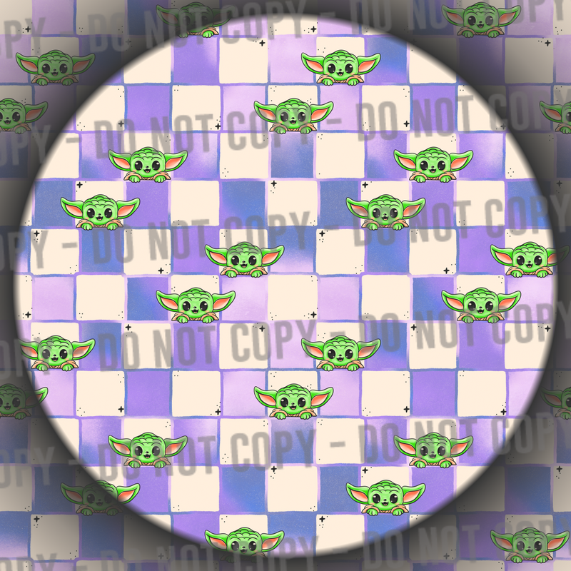 Space Checks - Purple & White