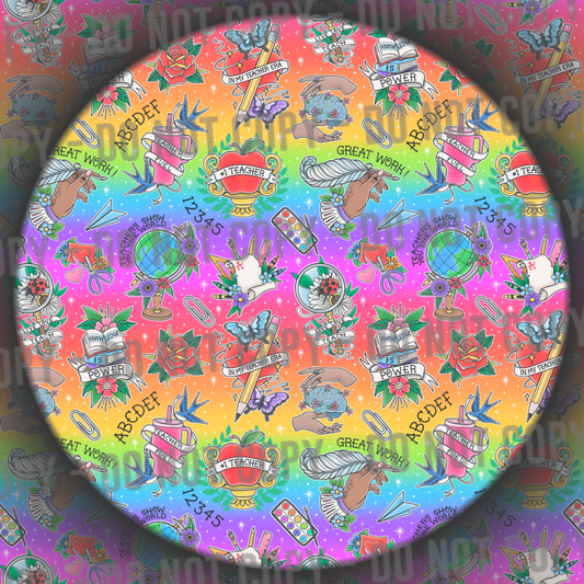 Teacher Tattoos - Rainbow