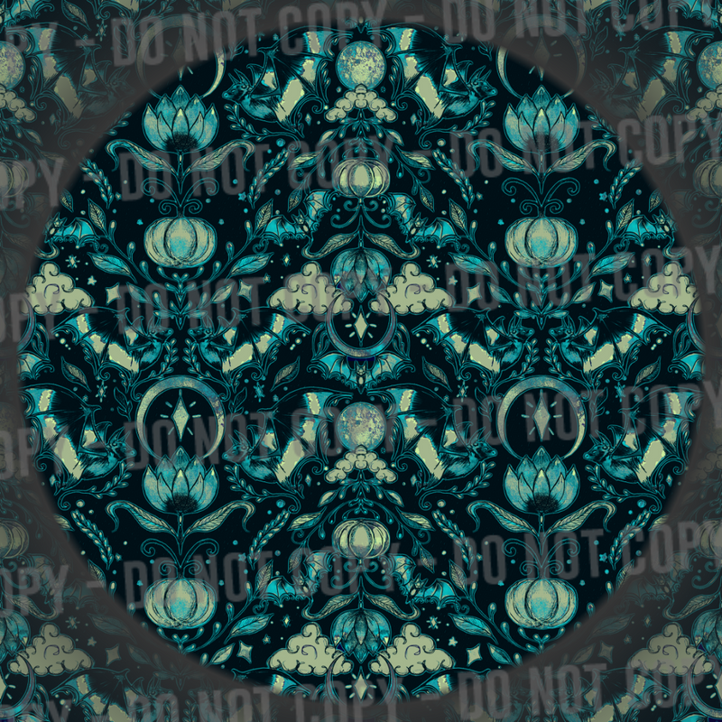 Teal Floral Bats