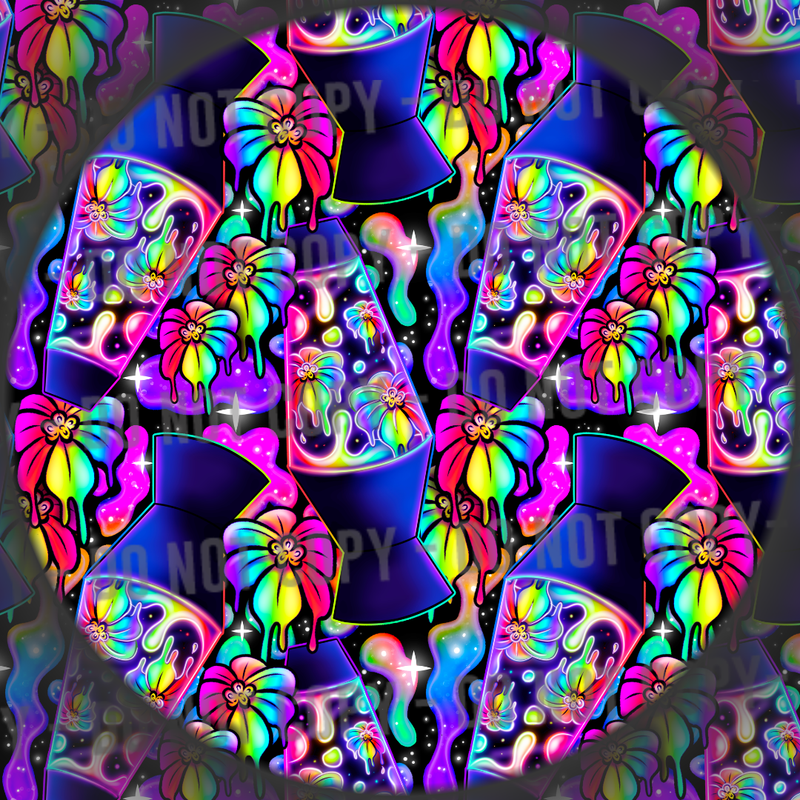 Trippy Floral Lava Lamp