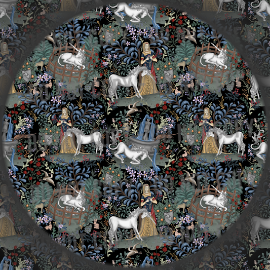 Unicorn Tapestry - Black