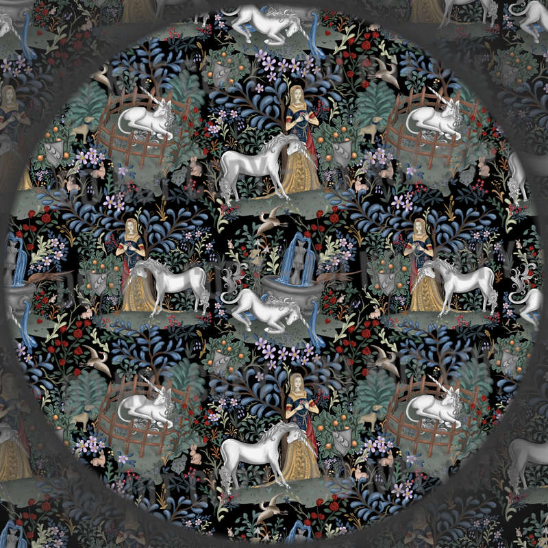 Unicorn Tapestry - Black