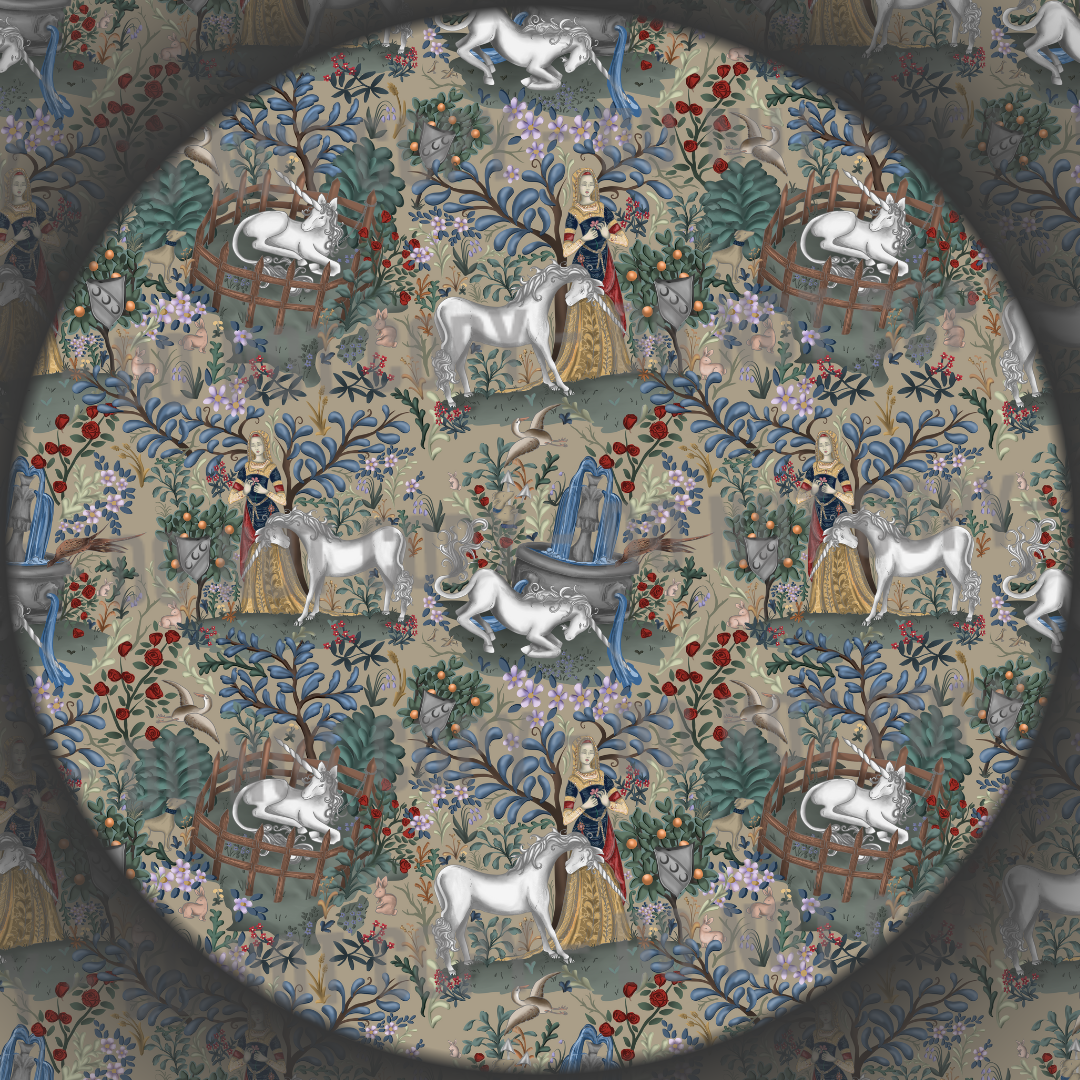 Unicorn Tapestry - Cream