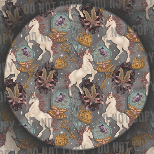 Whimsy Unicorn - Light Grey