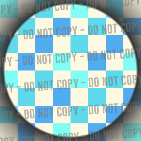White & Blue Checks