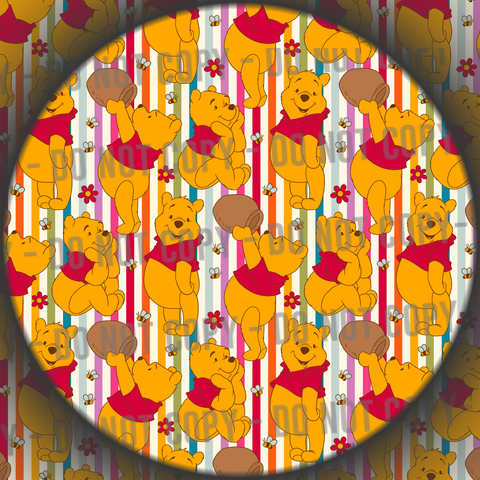 Yellow Bear Rainbow Stripes