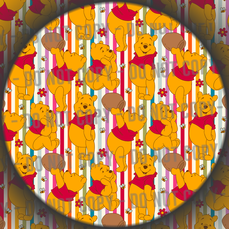 Yellow Bear Rainbow Stripes