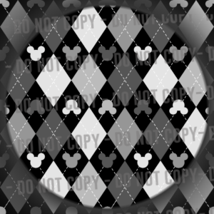 Argyle Mouse - Monochrome