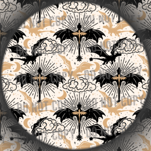 Black & Gold Bookish Dragons