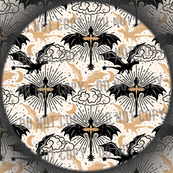 Black & Gold Bookish Dragons