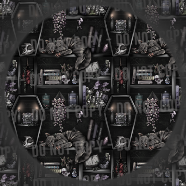 Cat Bookshelf - Dark & Spooky