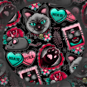 Cat Tattoo - Black