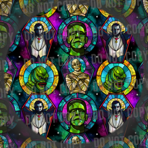 Classic Horror Glass - Purple Galaxy