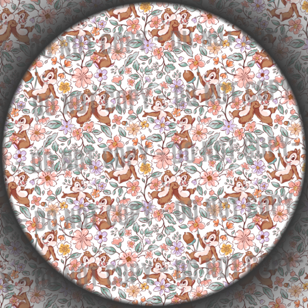 Clear Vinyl - Floral Chipmunks