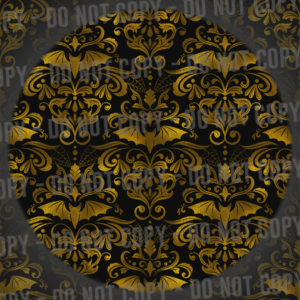 Damask Bats - Black & Gold