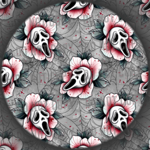 Floral Ghost Face - Grey