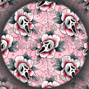 Floral Ghost Face - Pink