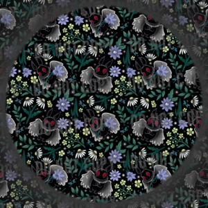 Floral Mothman - Black