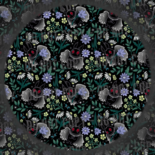 Floral Mothman - Black
