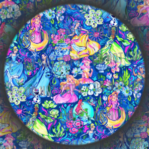 Floral Princess Mashup - Blue